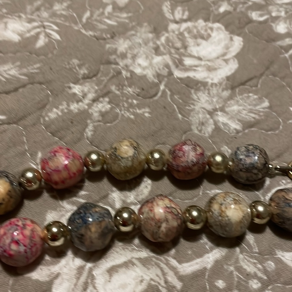 Beaded necklace about 11” long